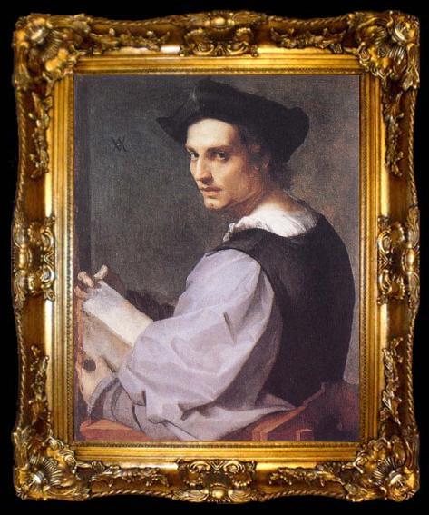 framed  Andrea del Sarto Portrait of a Young Man, ta009-2